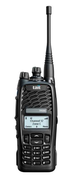 Tait Handfunkgerät TP9360-Rail (Serie TP9300) in schwarz mit Tasten und Display